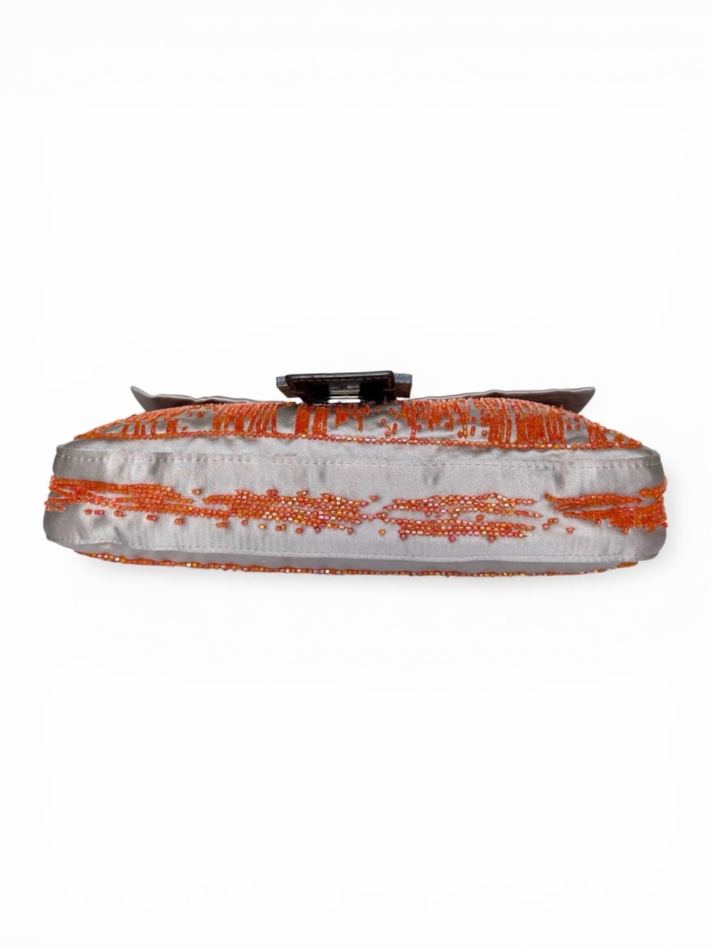 Vintage Fendi Satin Beaded Baguette – Orange - Picture 6 of 11